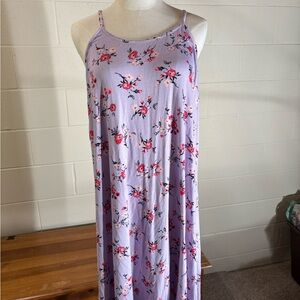 Alfani Floral Purple Sleeveless Nightgown